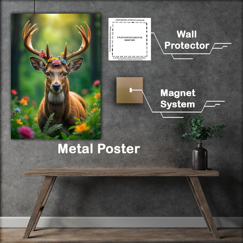 Buy : (Deer with antlers in the spring time)