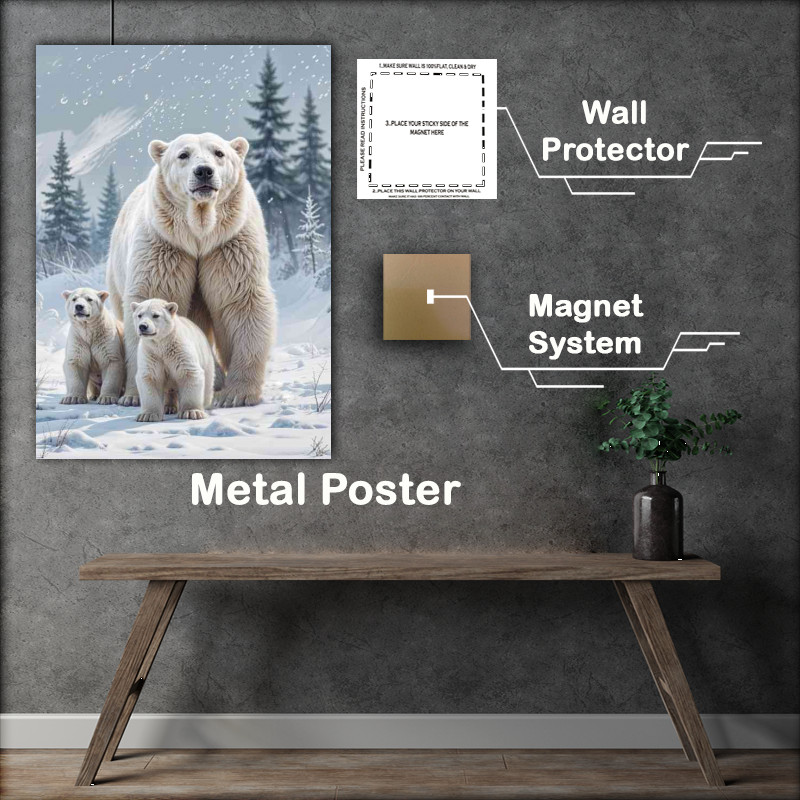 Buy : (White polar bears in the winter snow)