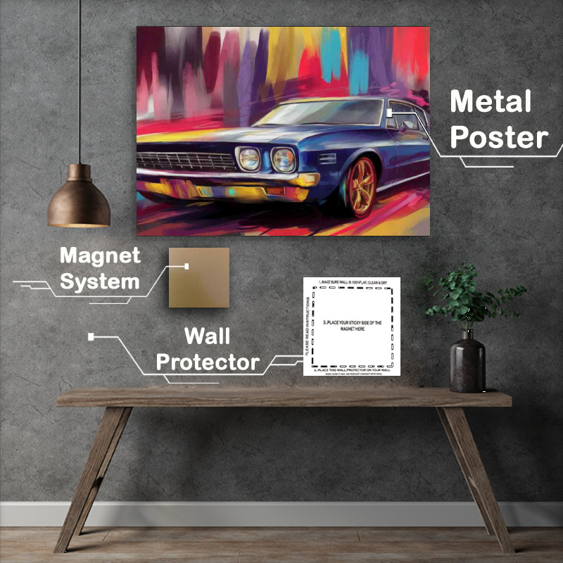 Buy : (Colorful depiction of a classic muscle car)