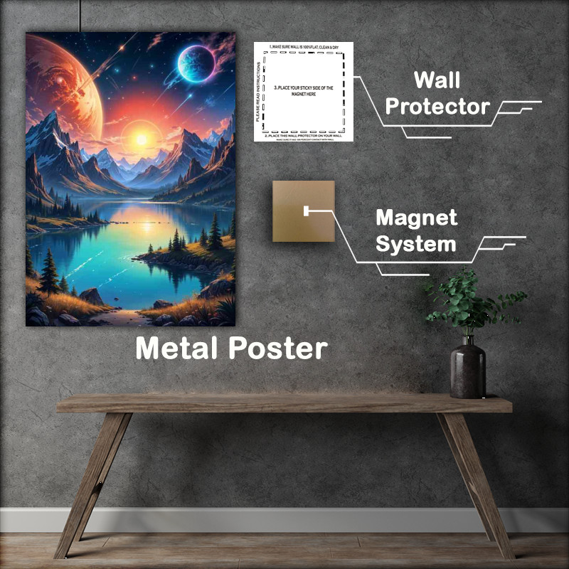 Buy : (Fantasy large glowing planet in the sky)