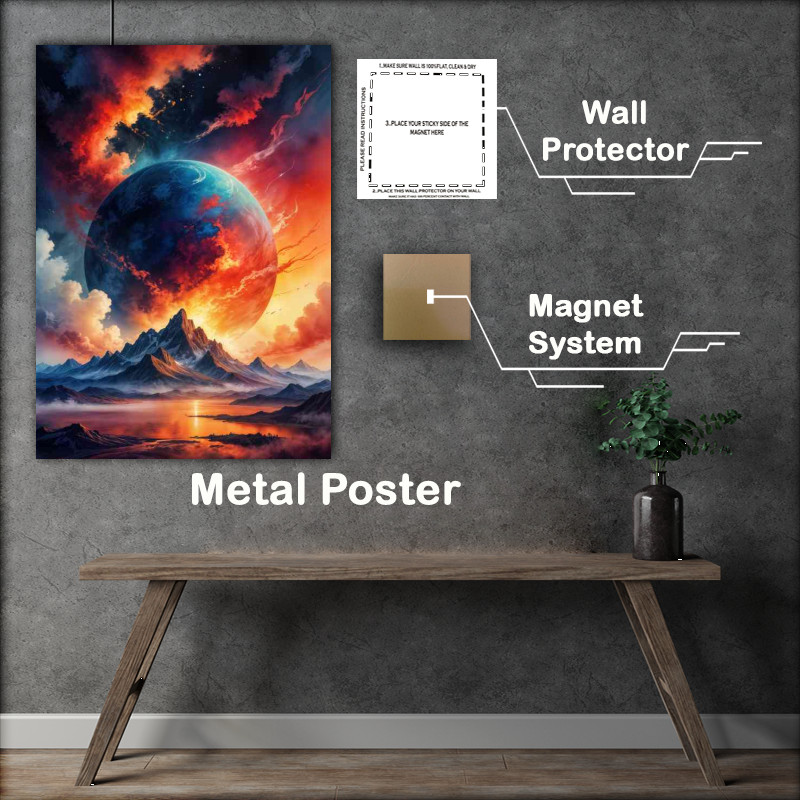 Buy : (Large glowing planet behind the mountains)