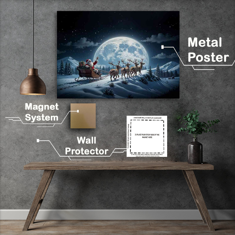 Buy : (Jolly santas clause flying with his raindeers)