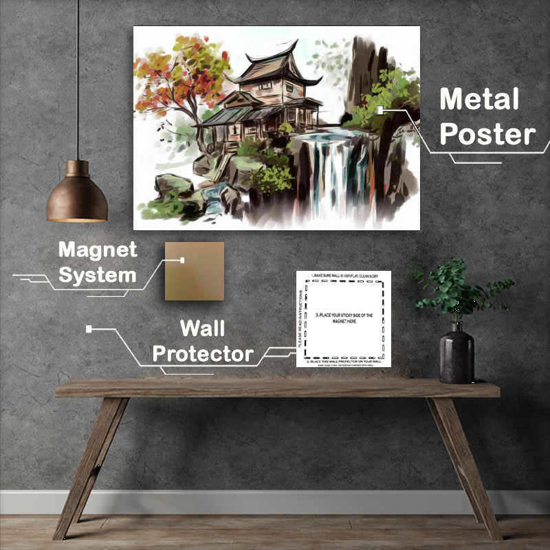 Buy : (Picturesque scene of a traditional asian style house)