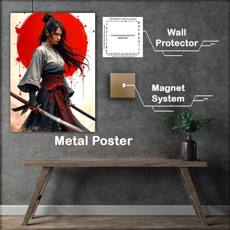 Buy : (Giesha warrior holding samurai sword)