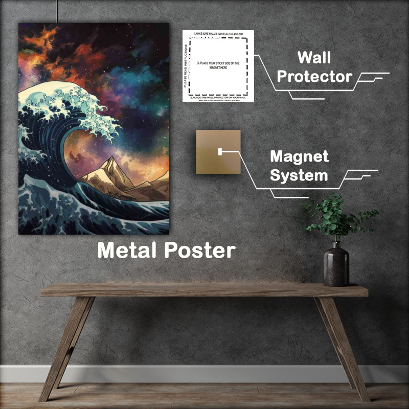 Buy : (Mesmerizing cosmic scene with giant waves)