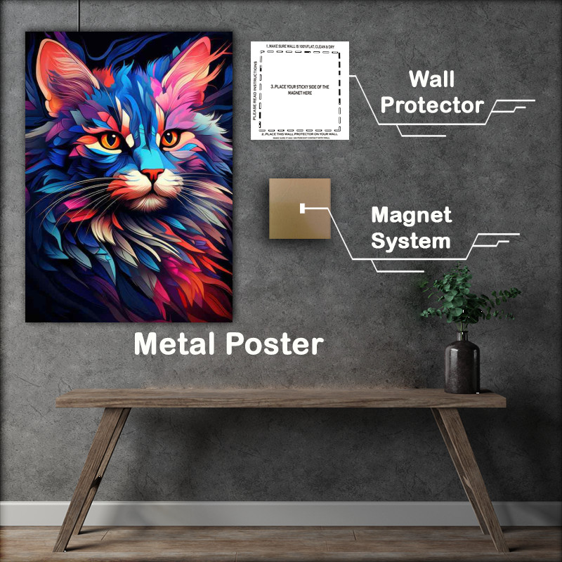 Buy : (Vibrant Feline Creations Colorful Cat)