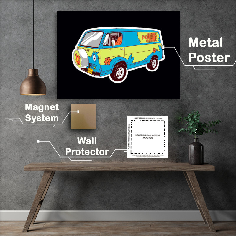 Buy : (Childhood Cars Scoobydoo Metal Poster)