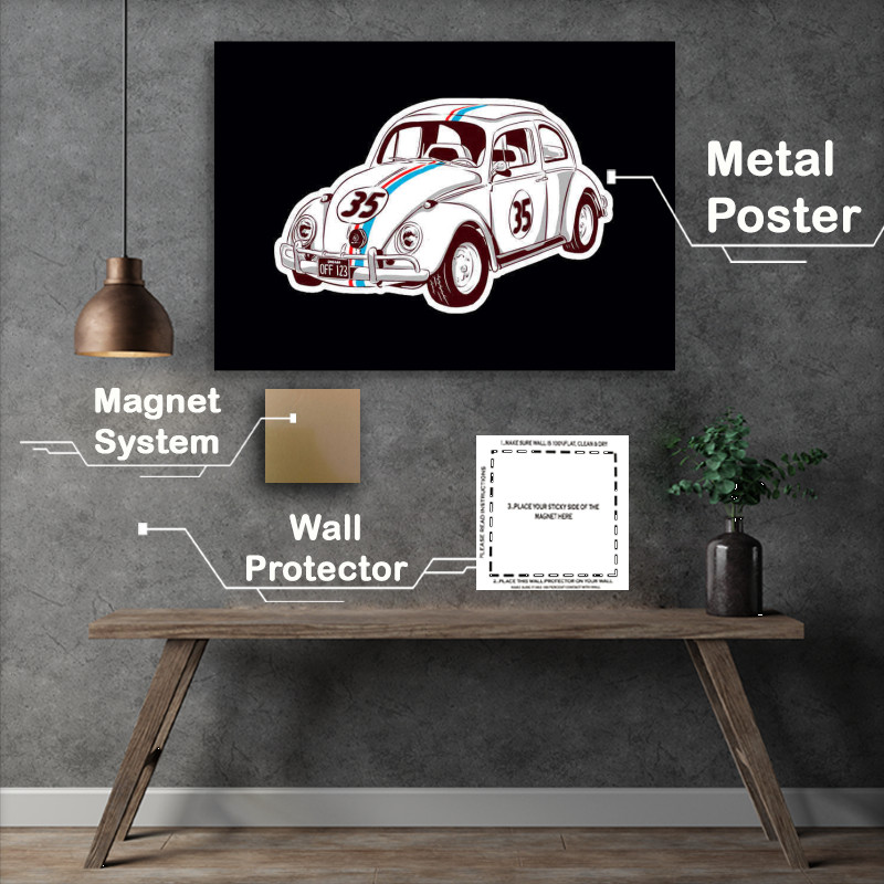 Buy Metal Poster : (Childhood Cars Herbie)