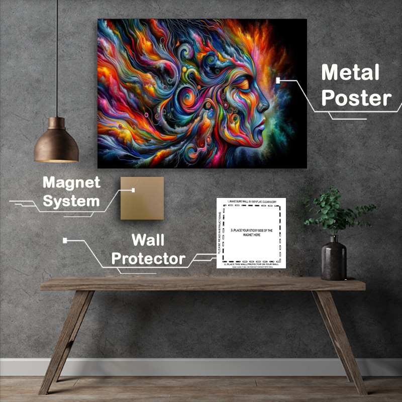 Buy : (Vibrant Visage Abstract Artistic Expression )