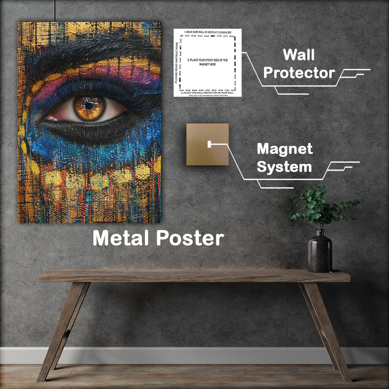 Buy Metal Poster : (Illuminati eyes Egyptian portrait)