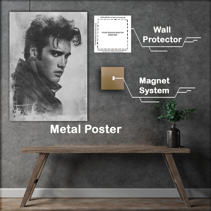 Buy : (Elvis Presley pencil drawing that represents art)