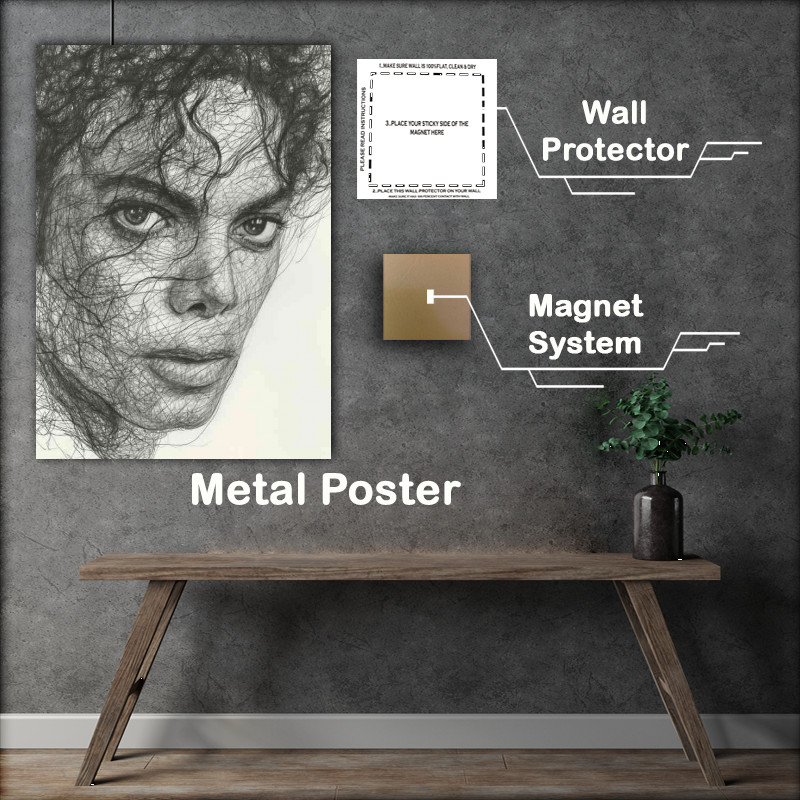 Buy : (Michael Jackson doodle pencil drawing art)