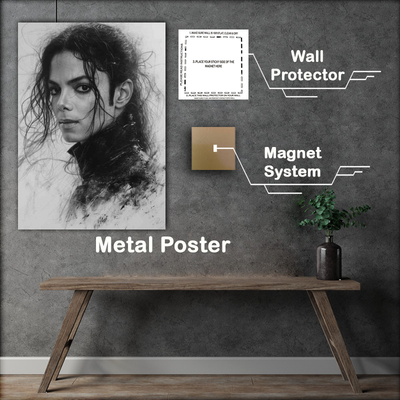 Buy : (Michael Jackson pencil drawing that represents)