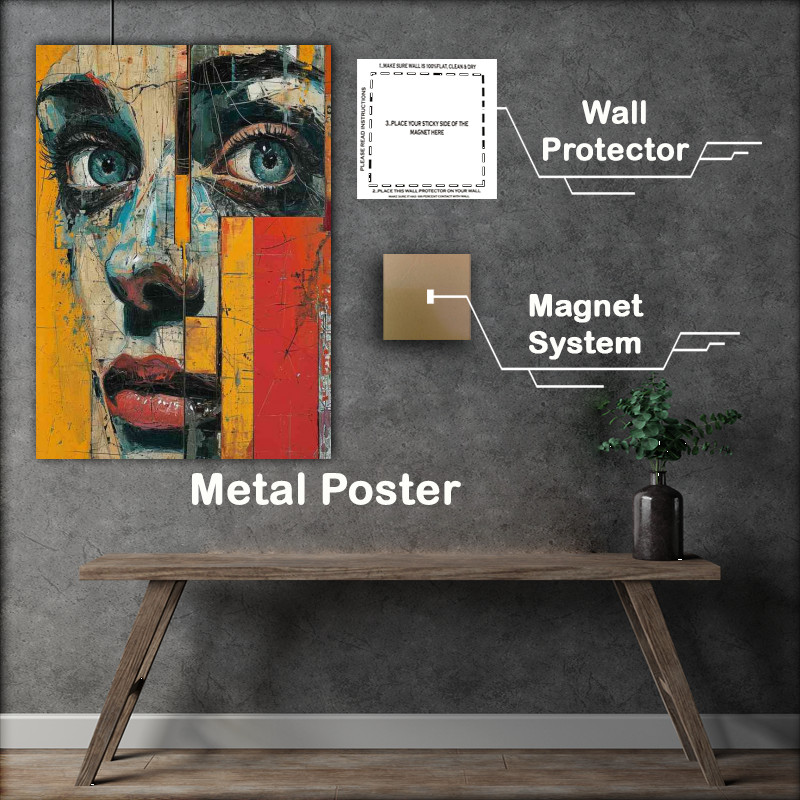 Buy Metal Poster : (Abstract painting of what seems to be a face)
