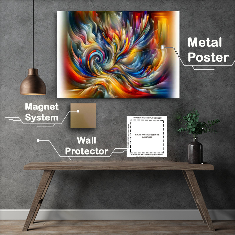 Buy : (Vibrant colors and shapes that evoke a sense of movement)