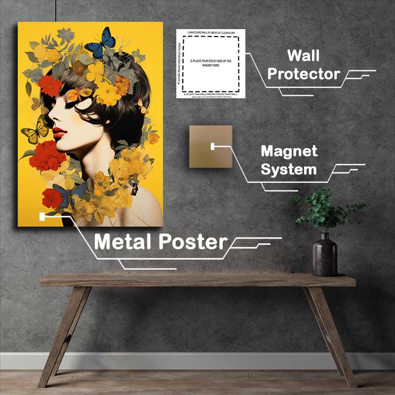 Buy : (Vibrant Identity collage featuring a woman)