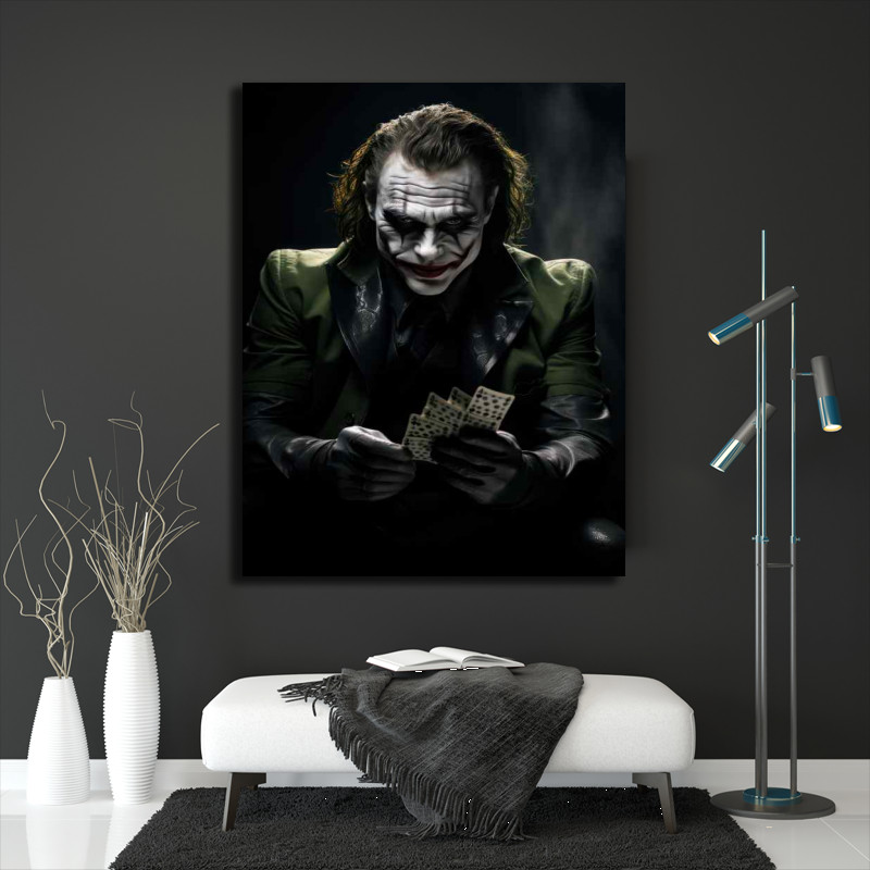 joker holding yugioh card Batman: The Dark Knight Heath Ledger is The Joker Holding Up Batcard 8 x 10  Photo at Amazon's Entertainment Collectibles Store main image 1