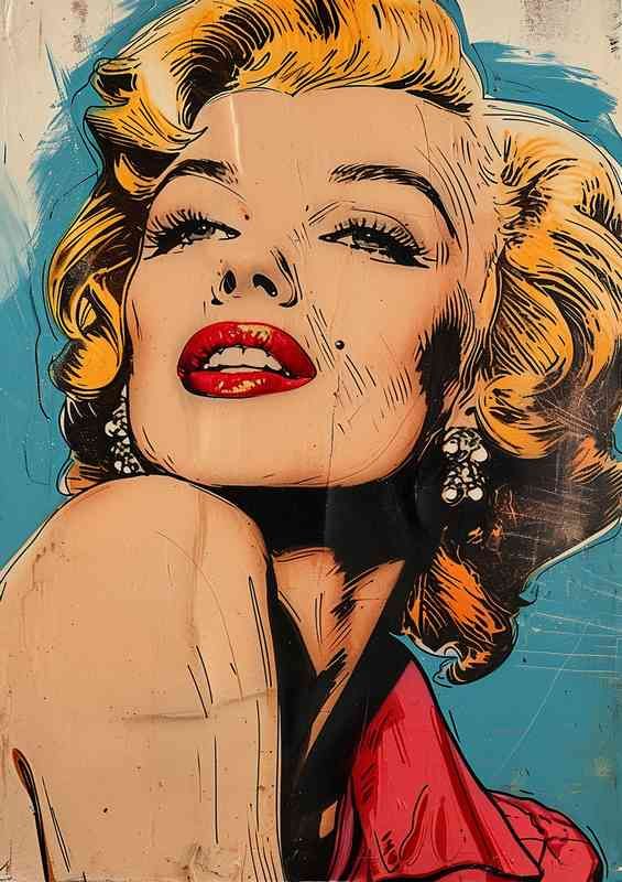 Marilyn monroe in the pop art style